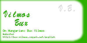 vilmos bux business card